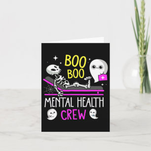 Health Nurse Psych Boo Boo Crew Nursing Halloween Card
