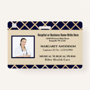 Health Nurse Worker ID Identification Card Custom Badge