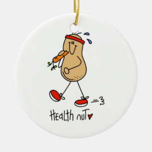 Health Nut T-shirts and Gifts Ceramic Ornament