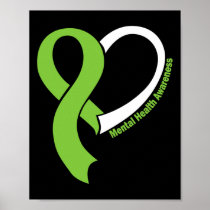 Health Problems Awareness Month May Lime Green Rib Poster