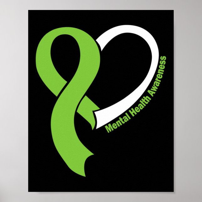 Health Problems Awareness Month May Lime Green Rib Poster (Front)