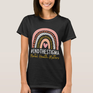 Health Problems End The Stigma Rainbow Boho T-Shirt