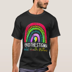Health Problems End The Stigma Rainbow Boho T-Shirt