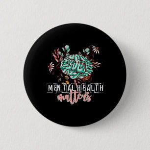 Health Problems Flower Mind Brain Self Care Awaren Button