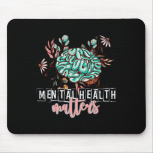Health Problems Flower Mind Brain Self Care Awaren Mouse Pad