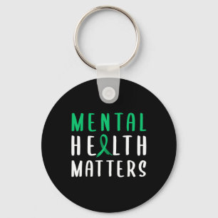 Health Problems Green Ribbon Keychain