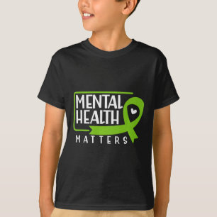 Health Problems Green Ribbon Mental Health Awarene T-Shirt