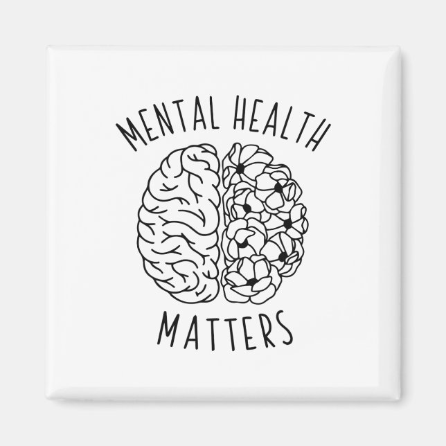 Health Problems Human Brain Graphic Health Awarene Magnet (Front)