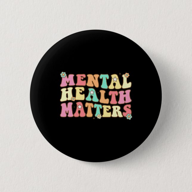 Health Problems Human Brain Illness Awareness Men  Button (Front)