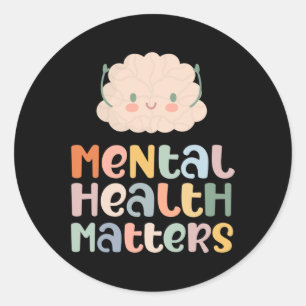 Health Problems Mental Health Awareness Anxiety Classic Round Sticker