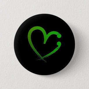 Health Problems Semicolon Heart Awareness Month Button