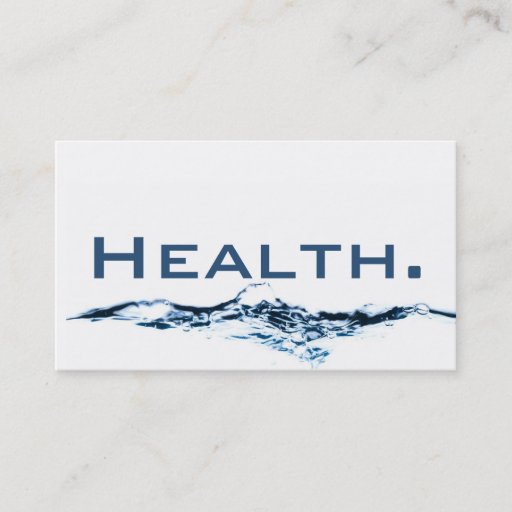 Customizable Health Professional Business Card- H2O No.1