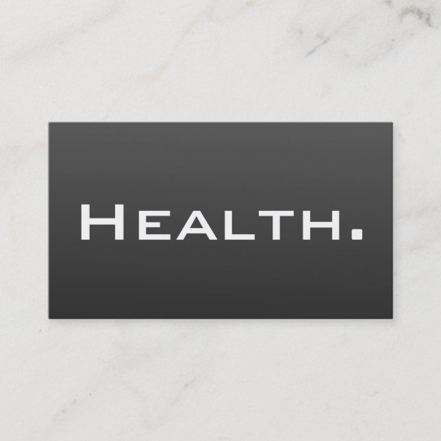 Health Professional Business Card- Modern Business Card (Front)