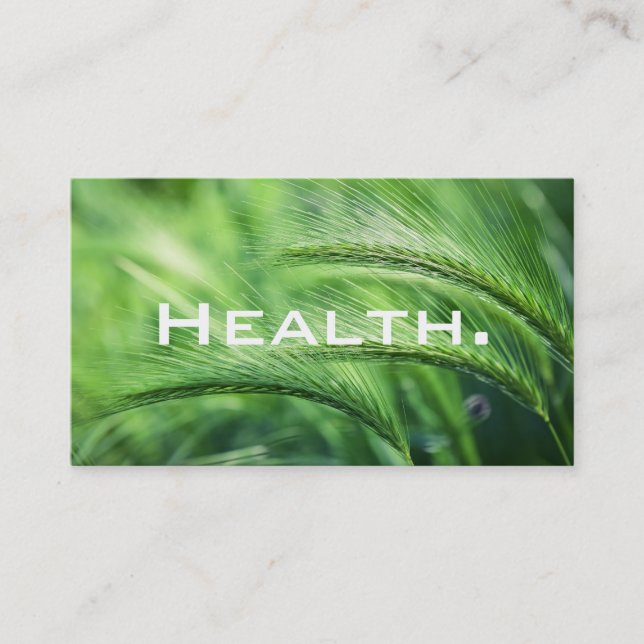 Health Professional Business Card- Natural Field Business Card (Front)