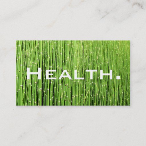 Customizable Health Professional Business Card-Natural Green
