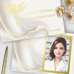 Health Professional Graduation Photo Real Foil Guest Book