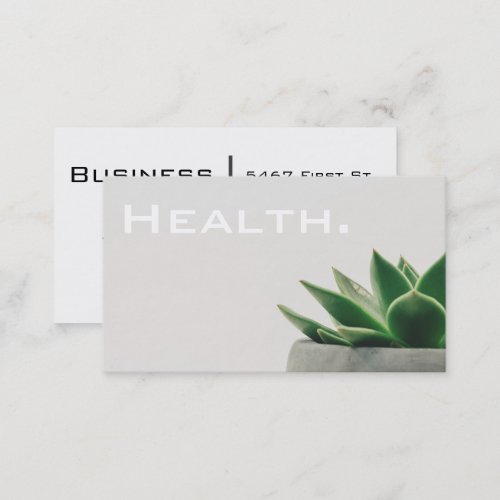 Health Professional_ Green Plant Business Card