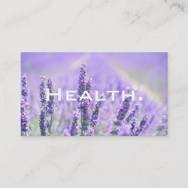 Health Professional- Herbal Lavender Purple Business Card (Front)