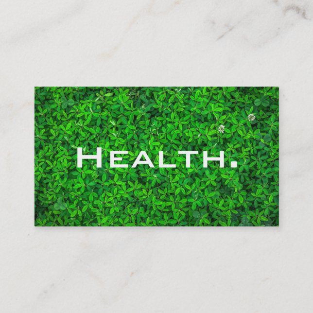 Health Professional- Personal Trainer- Nature Business Card (Front)