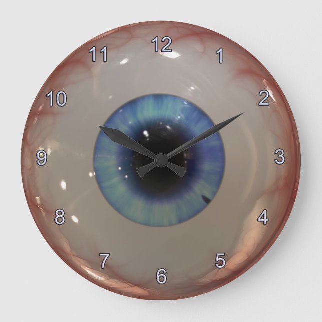 Health Professional Spooky Fun Blue Eye Clock (Front)