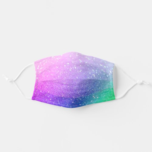 Health protection iridescent holographic colorful adult cloth face mask