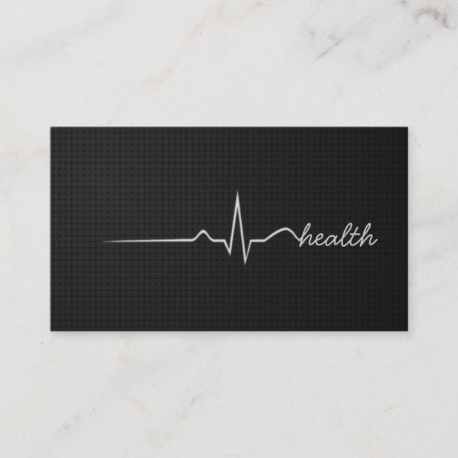 Health Pulse Modern Business Card (Front)