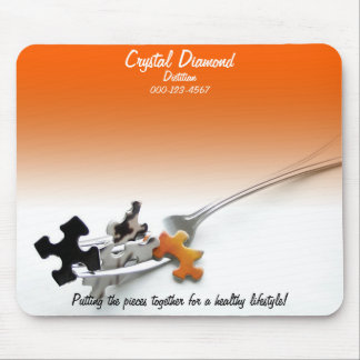 Health Puzzle Concept Orange Ombre Template  Mouse Pad