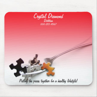Health Puzzle Concept Red Ombre Template Mouse Pad