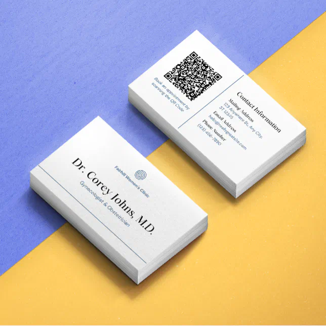 Health QR Code Business Card | Zazzle