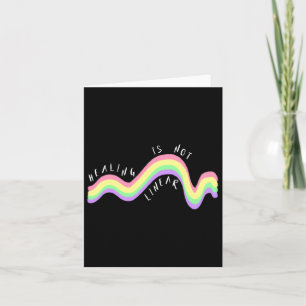 Health Quote Healing Is Not Linear Rainbow  Card