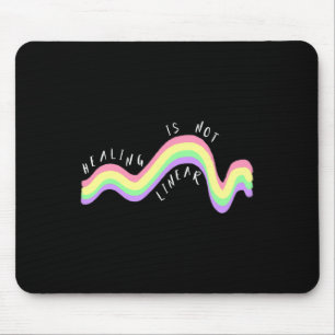 Health Quote Healing Is Not Linear Rainbow Mouse Pad
