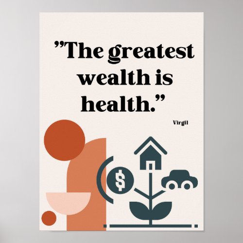 Health quotes for hospital clinic poster