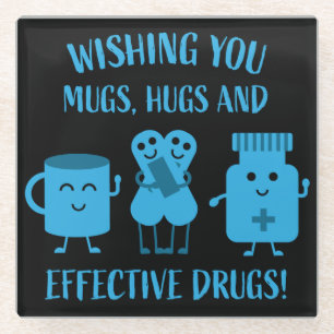 Health Recovery Get Well Soon Glass Coaster