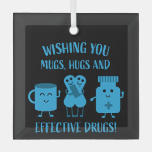 Health Recovery Get Well Soon   Glass Ornament