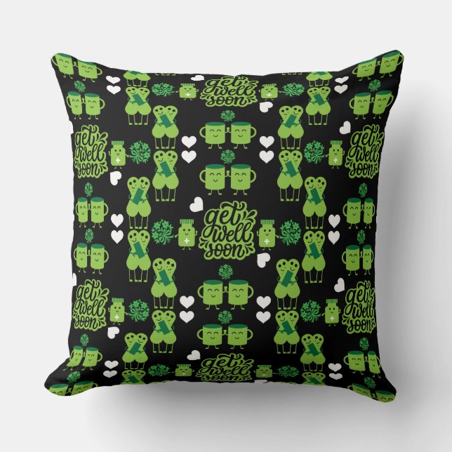 Health Recovery Get Well Soon   Throw Pillow (Front)