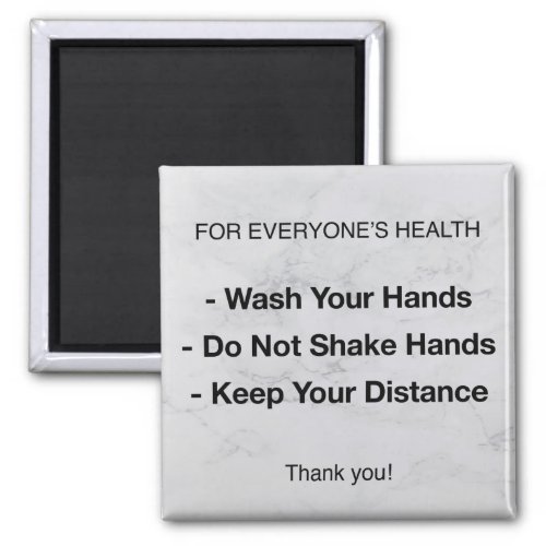Health Rules  Disease Prevention Magnet