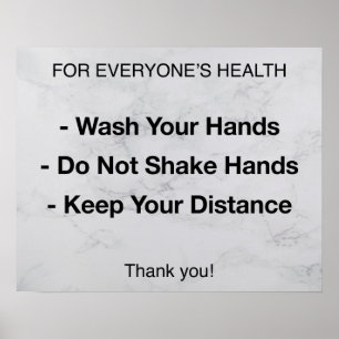 Health Rules Disease Prevention Poster