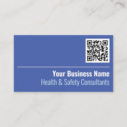 Health  Safety Consultants QR Code Business Card