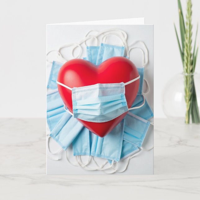 Health Safety Heart Mask Card (Front)