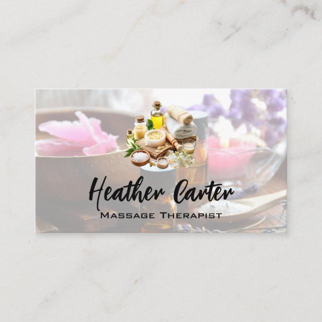 Health Spa Oils and Salts Business Card (Front)