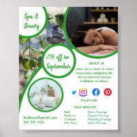 health spa poster flyer wellness center gym fit