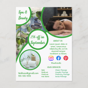 health spa poster flyer wellness center gym fit postcard