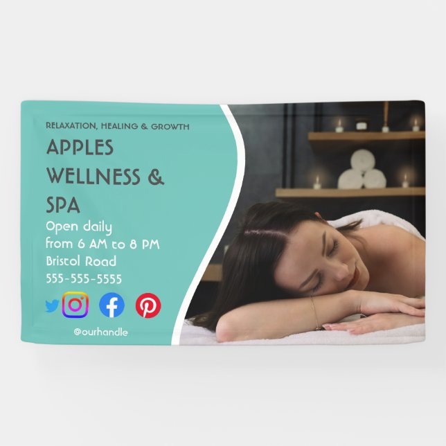 health spa poster flyer wellness center gym fit si banner (Horizontal)