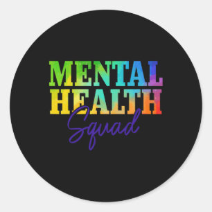 Health Squad Mental Health Awareness Month Problem Classic Round Sticker
