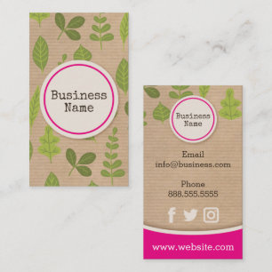Health Store Kraft Paper Nature Business Card