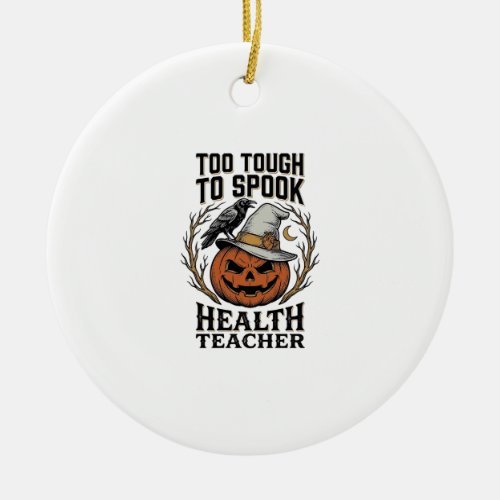 Health Teacher Halloween Shirt Vintage Engraved Pu Ceramic Ornament