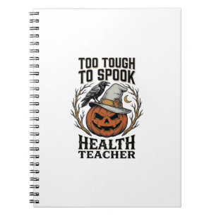 Health Teacher Halloween Shirt Vintage Engraved Pu Notebook