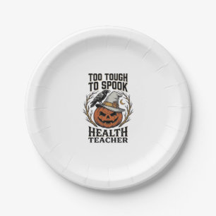Health Teacher Halloween Shirt Vintage Engraved Pu Paper Plates