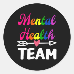 Health Team Awareness Therapist Men Women Supporte Classic Round Sticker