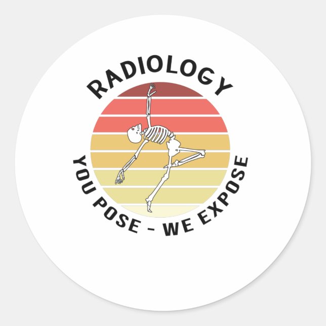 Health Technician Student Radiologist X-ray Classic Round Sticker (Front)
